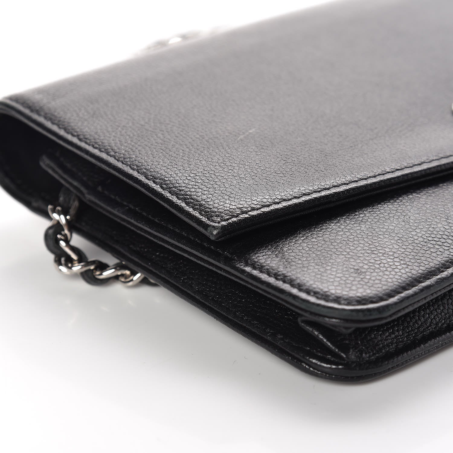 Chanel Caviar Sevruga Wallet On Chain WOC Black 14 of 22