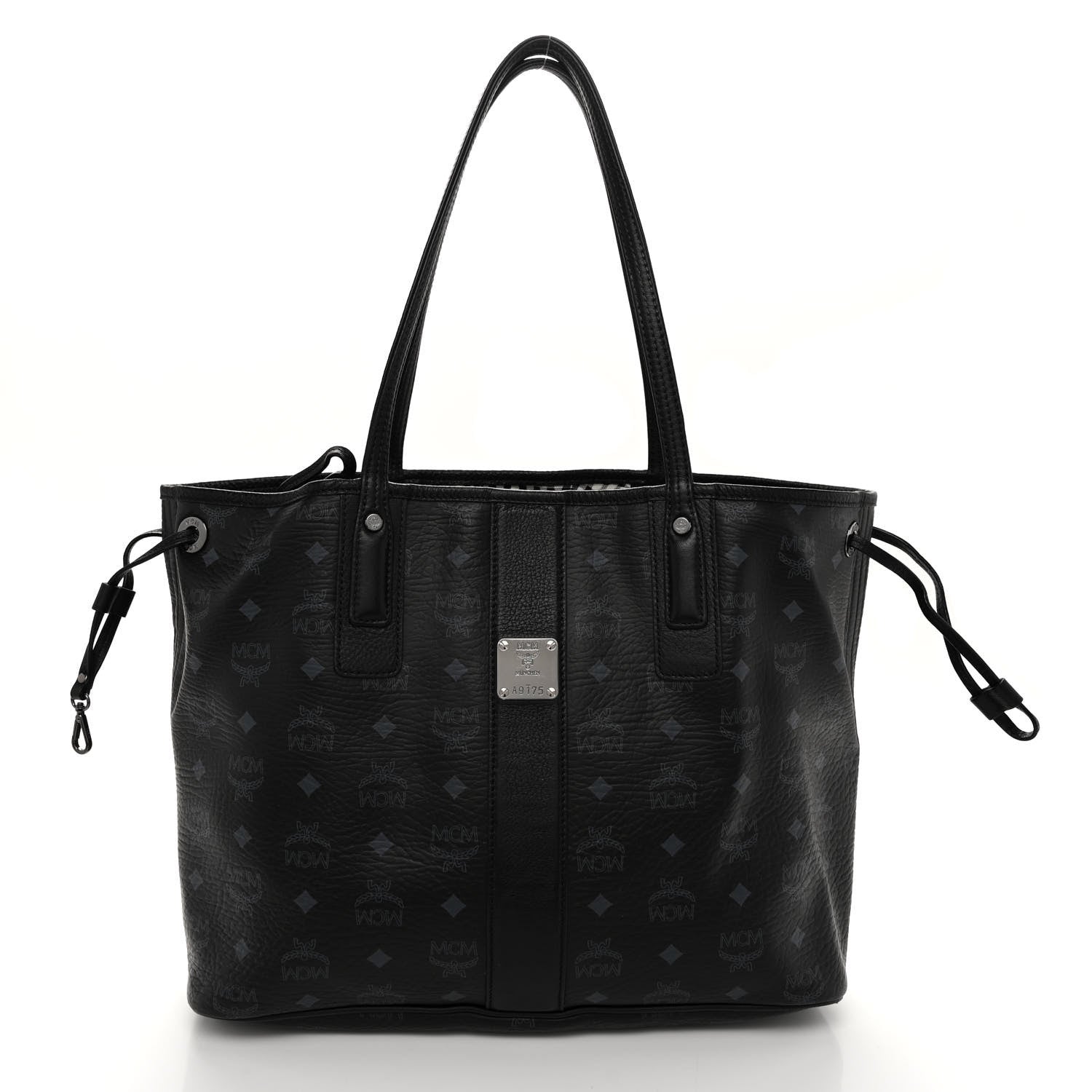 MCM Visetos Liz Reversible Shopper Tote Black 3 of 17