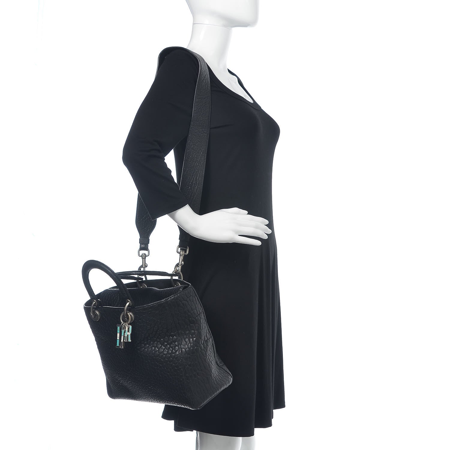 Christian Dior Canyon Grained Lambskin Large Lady Dior Black 2 of 15