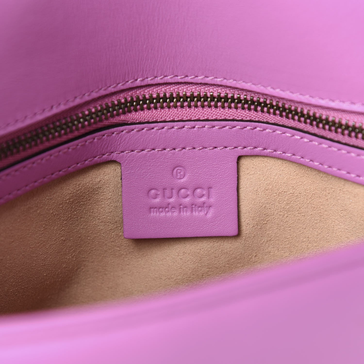 Gucci Calfskin Matelasse Small GG Marmont Shoulder Bag Candy Mousse 7 of 9
