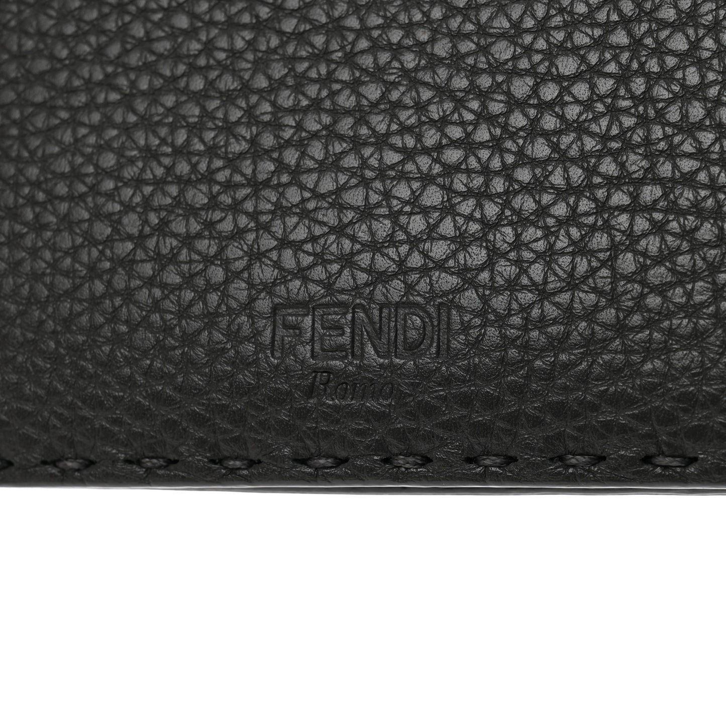 Cuoio Romano Selleria Mini Peekaboo Clutch Wallet Black