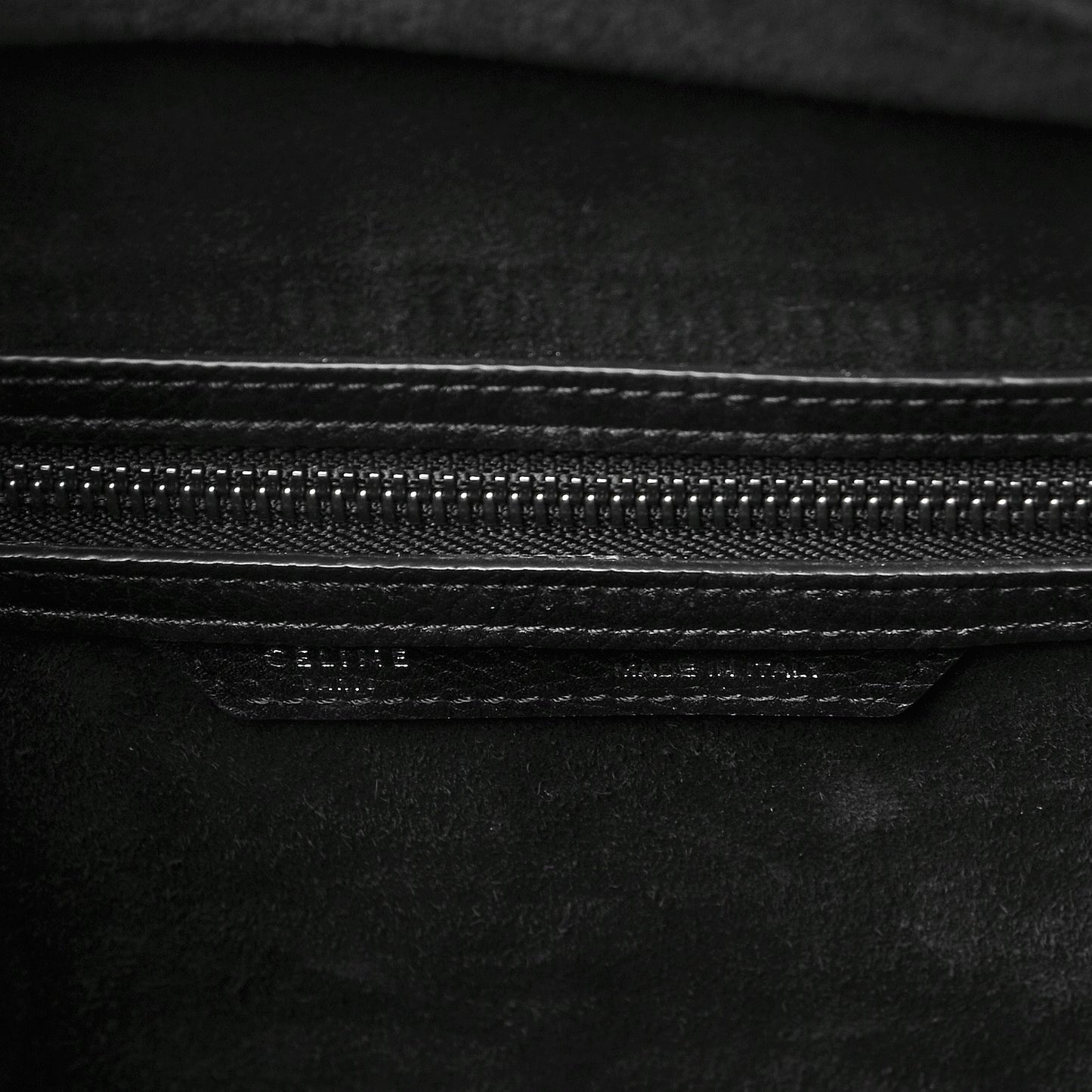 Drummed Calfskin Micro Luggage Black