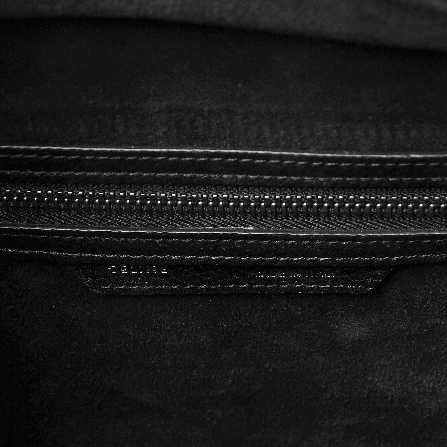 Celine Drummed Calfskin Micro Luggage Black 6 of 7
