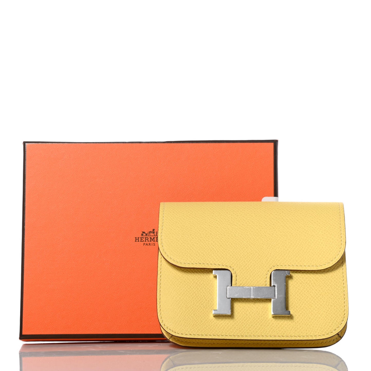 Epsom Constance Slim Wallet Jaune Poussin