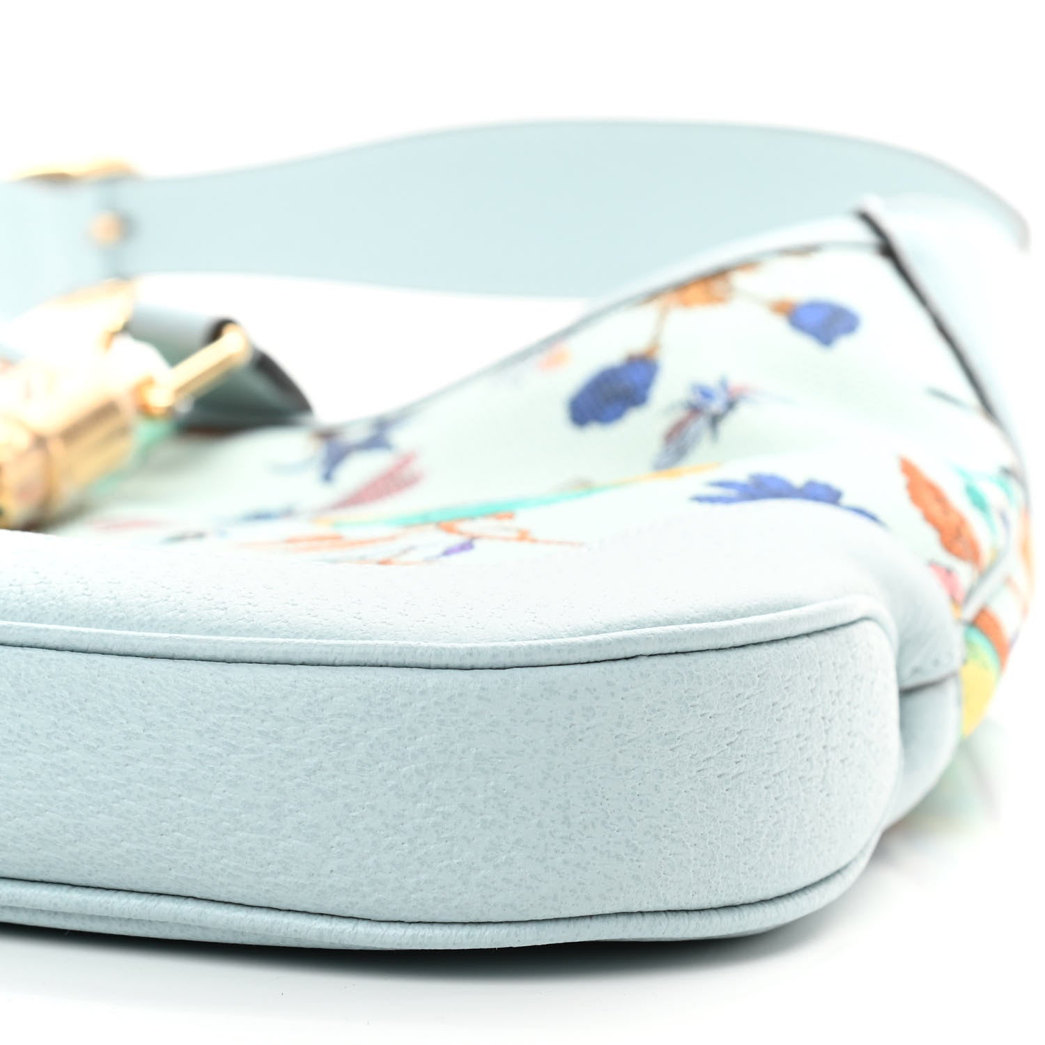 Gucci Canvas Flora Medium Jackie Hobo Light Blue 11 of 11