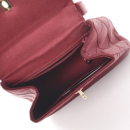 Chanel Satin Quilted Evening Bag Red 6 of 10