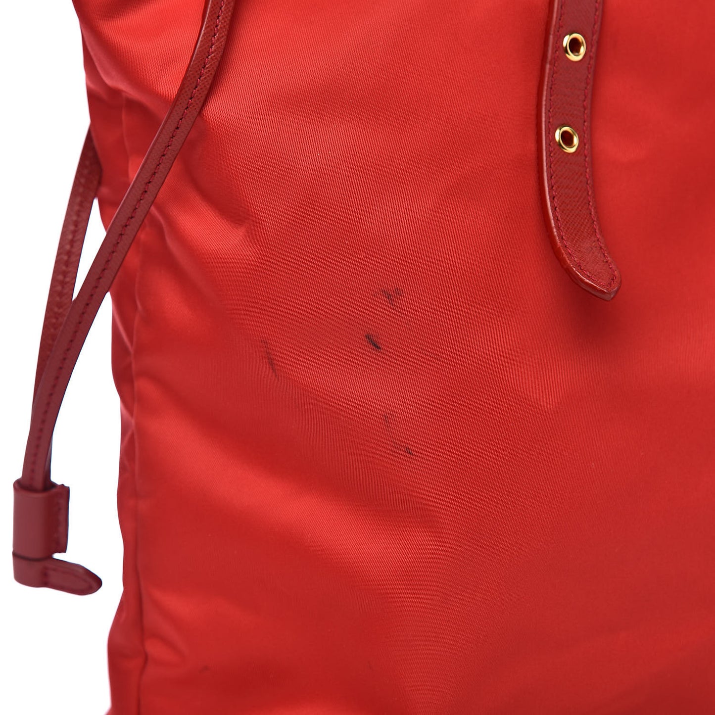 Tessuto Nylon Saffiano Tote Rosso