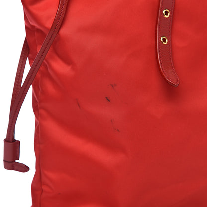 Prada Tessuto Nylon Saffiano Tote Rosso 8 of 12