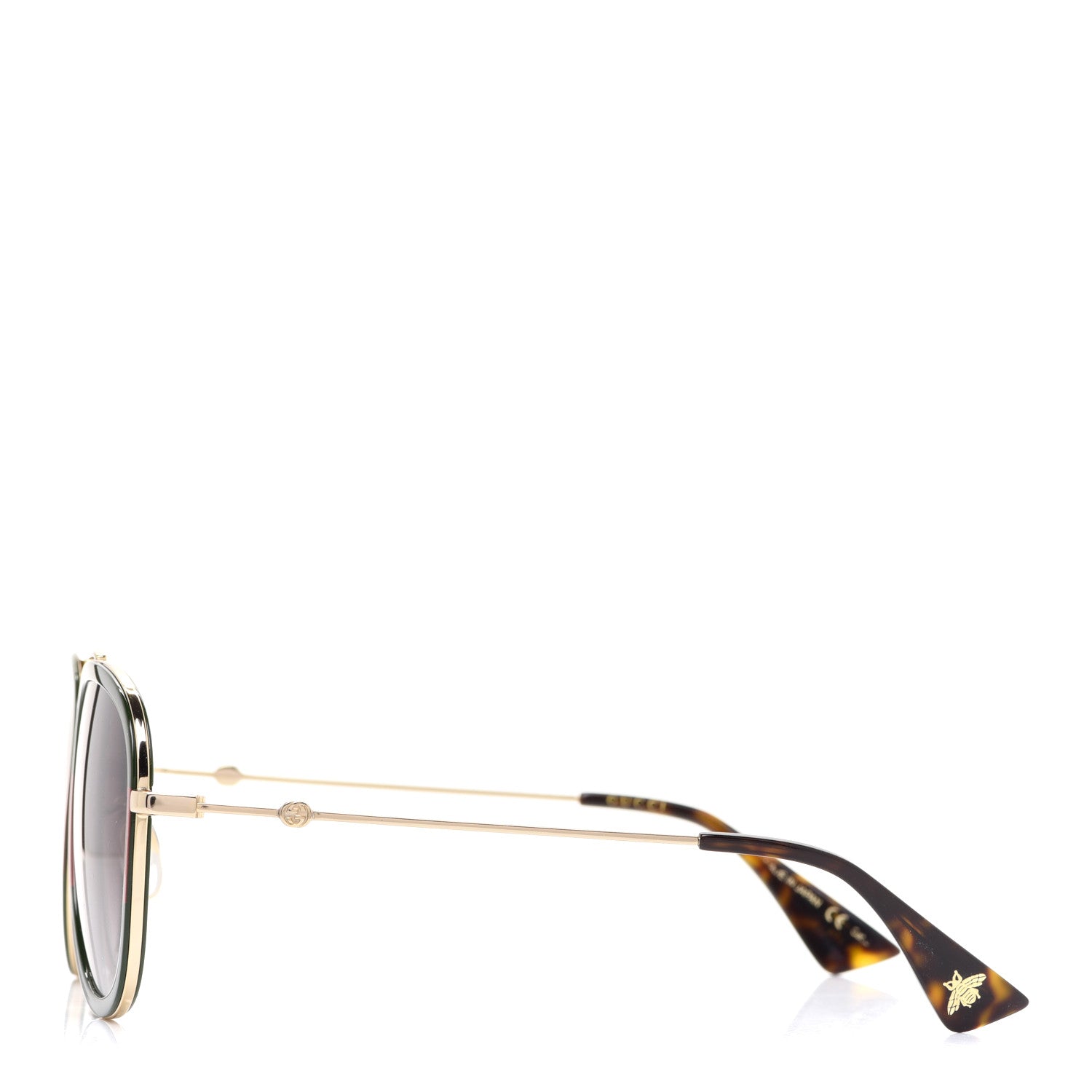 Gucci Web Aviator Sunglasses GG0062S Green Red 3 of 8