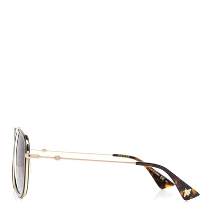 Gucci Web Aviator Sunglasses GG0062S Green Red 3 of 8
