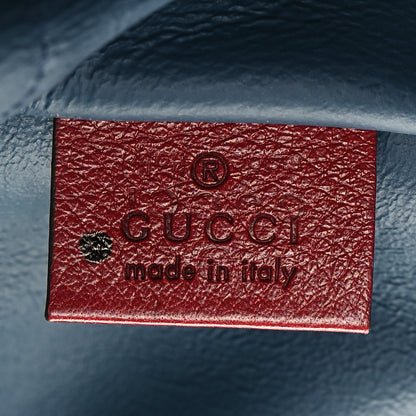 Gucci Suede Calfskin Maxi Rajah Chain Tote New Blue Romantic Cherry 8 of 11