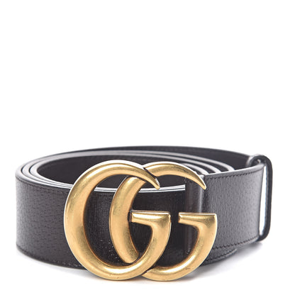 Gucci Textured Dollar Calfskin Double G 40mm Belt 100 40 Dark Cocoa 1 of 6
