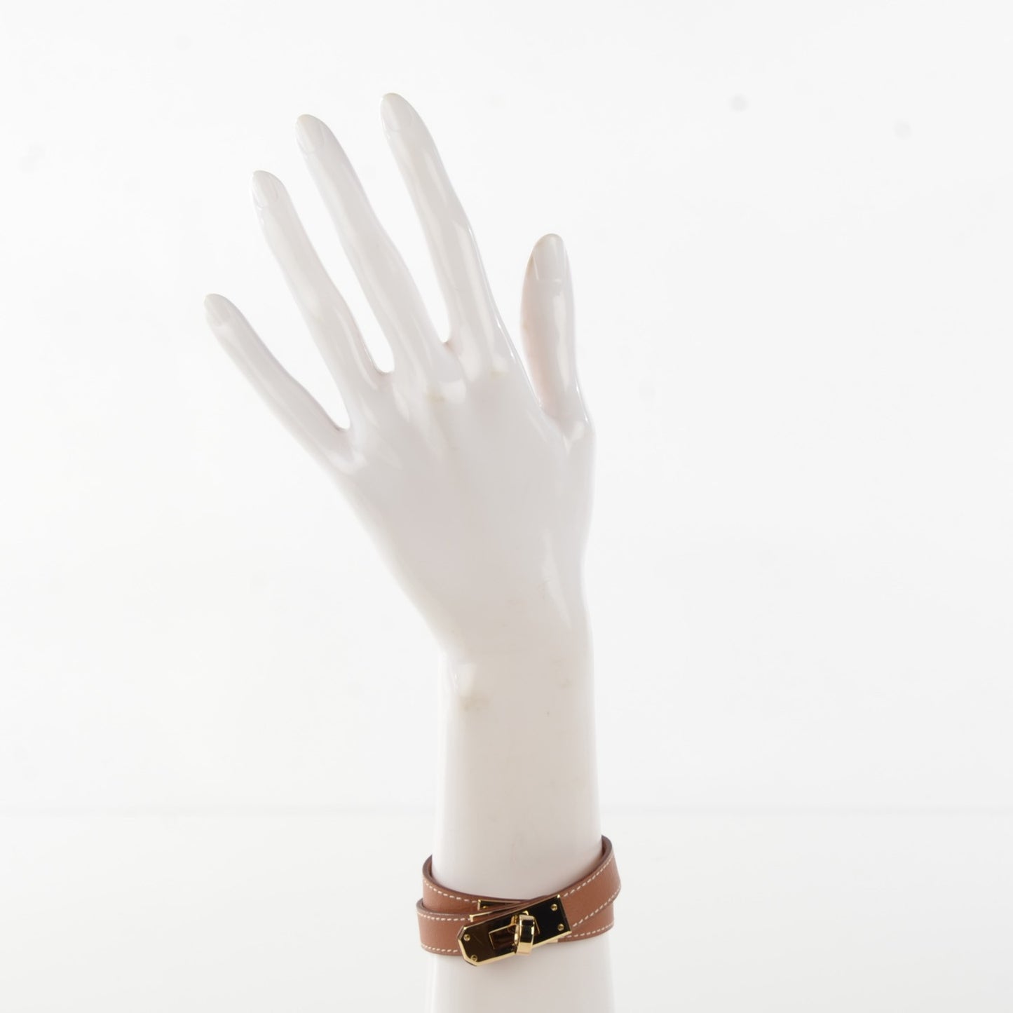 Barenia Kelly Double Tour Bracelet M Fauve