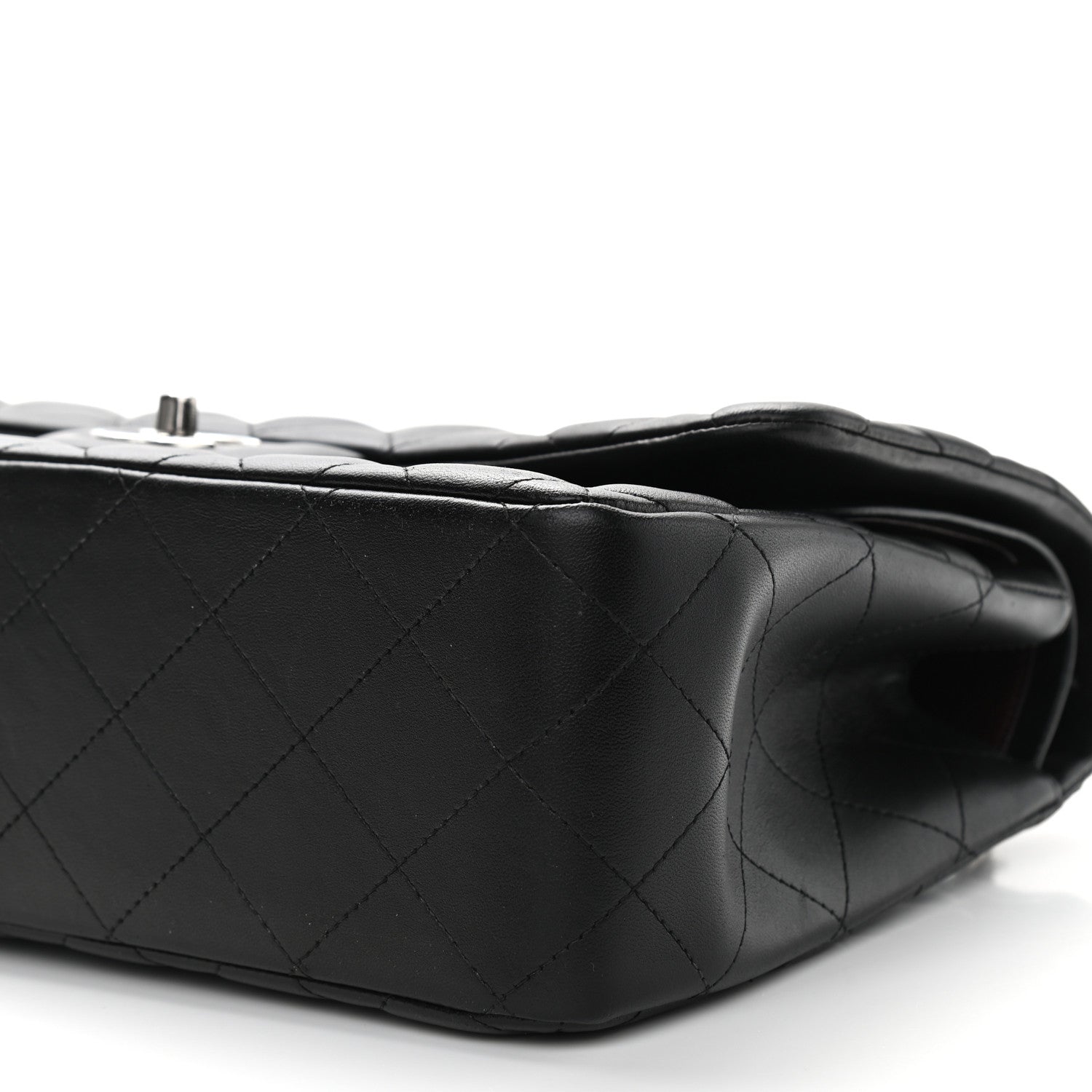 Chanel Lambskin Quilted Jumbo Double Flap Black 8 of 8