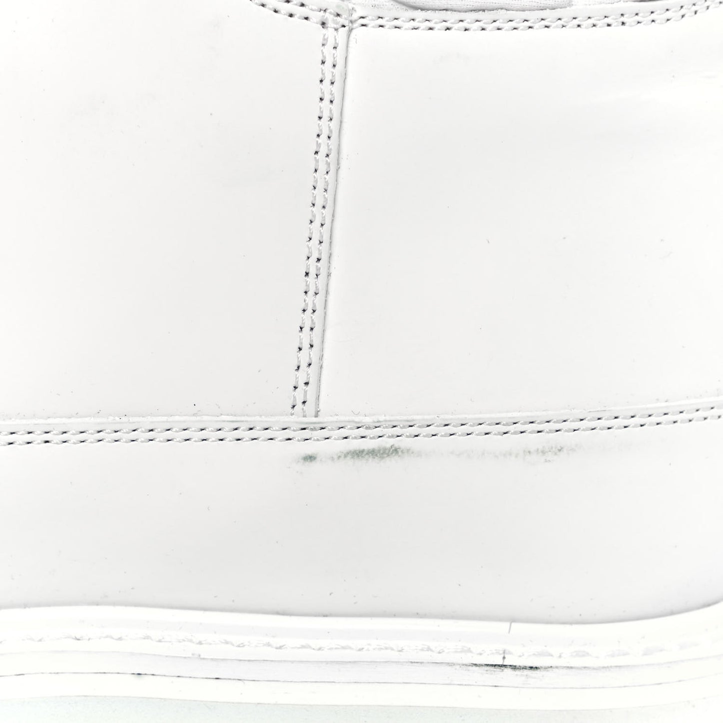 Calfskin Monogram Embossed Neoprene Mens Landscape Ankle Boots 7.5 White