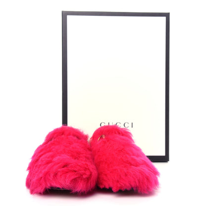 Gucci Merino Wool Womens Princetown Slippers 38 Raspberry Lipstick Natural 10 of 10