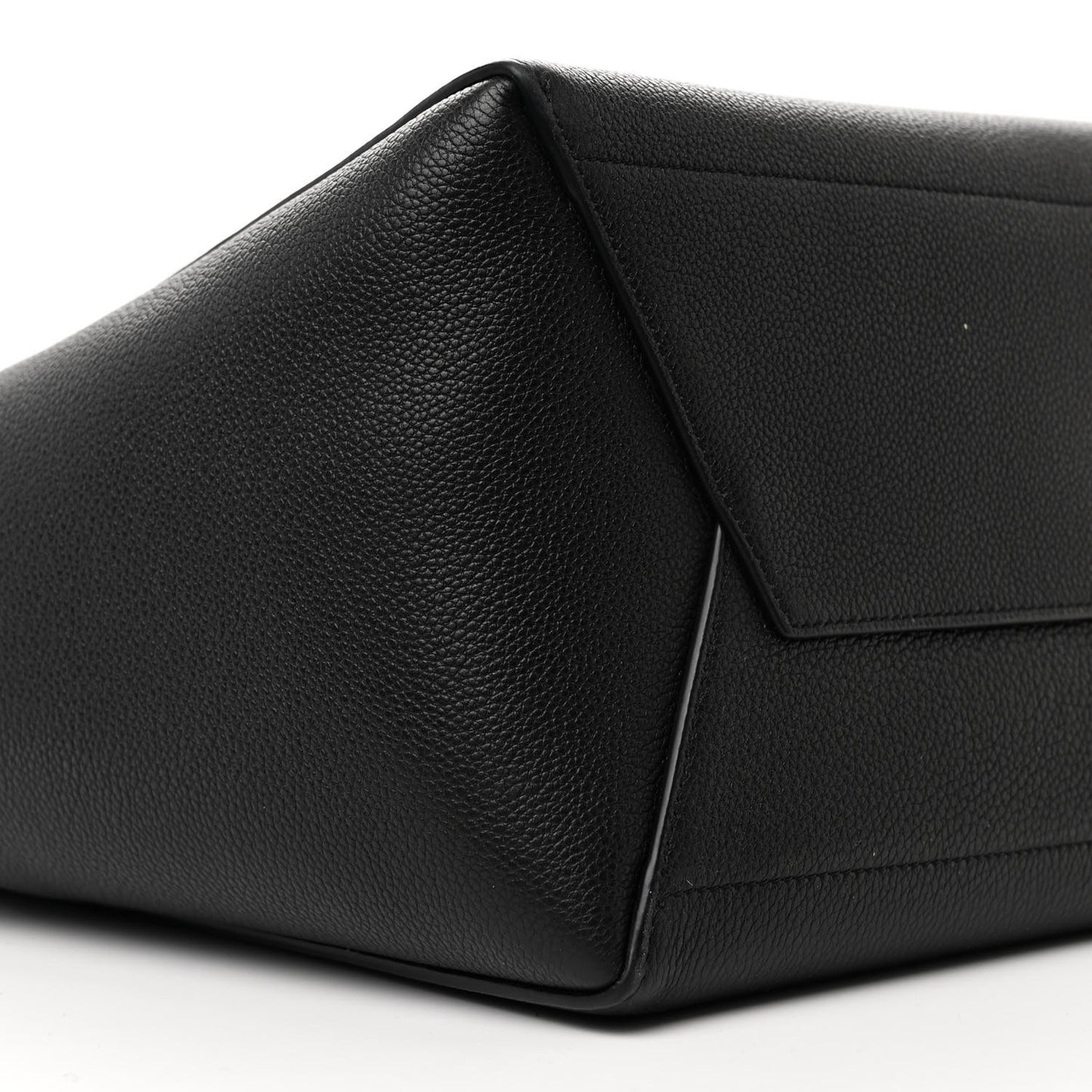 Soft Grained Calfskin Sangle Bucket Bag Black