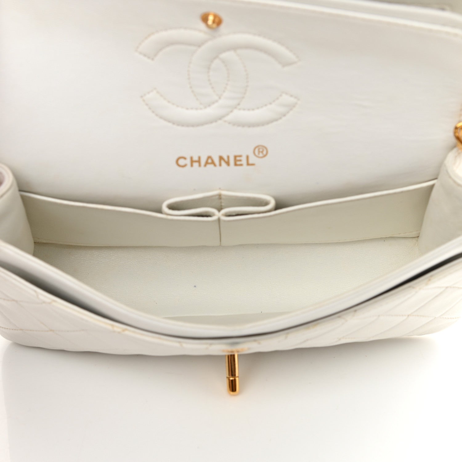 Chanel Lambskin Quilted Small Double Flap White 5 of 25