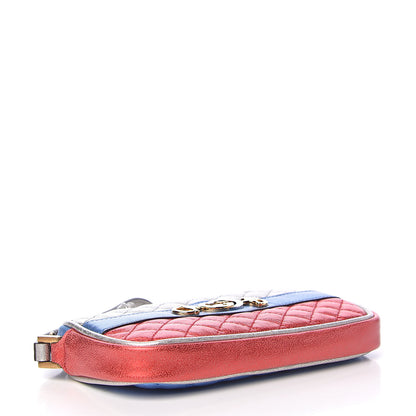 Gucci Laminated Nappa Trapuntata Zumi iPhone Case Rosso Marine Argento 4 of 10