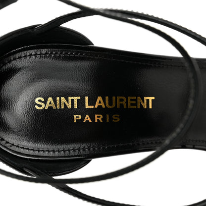 Saint Laurent Patent Cassandra 100 Sandals 39 Black 7 of 9