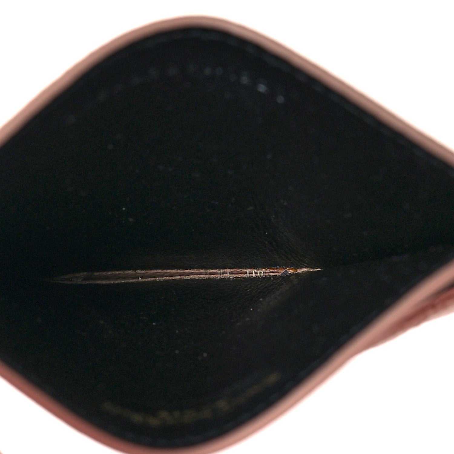 Saint Laurent Grain De Poudre Matelasse Chevron Monogram Credit Card Case Pale Pink 5 of 8