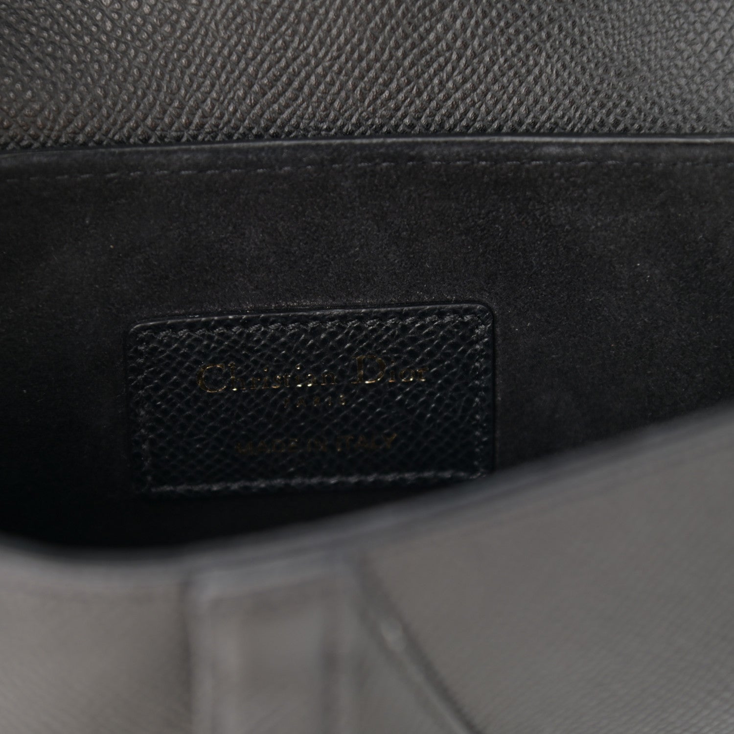 Christian Dior Grained Calfskin Mini Saddle Bag Black 6 of 9