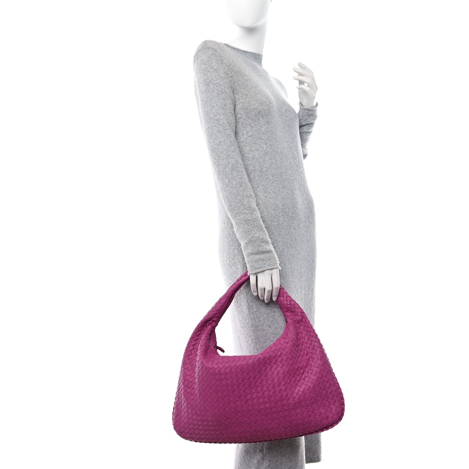 Bottega Veneta Nappa Intrecciato Large Veneta Hobo Rosa Shock 2 of 10