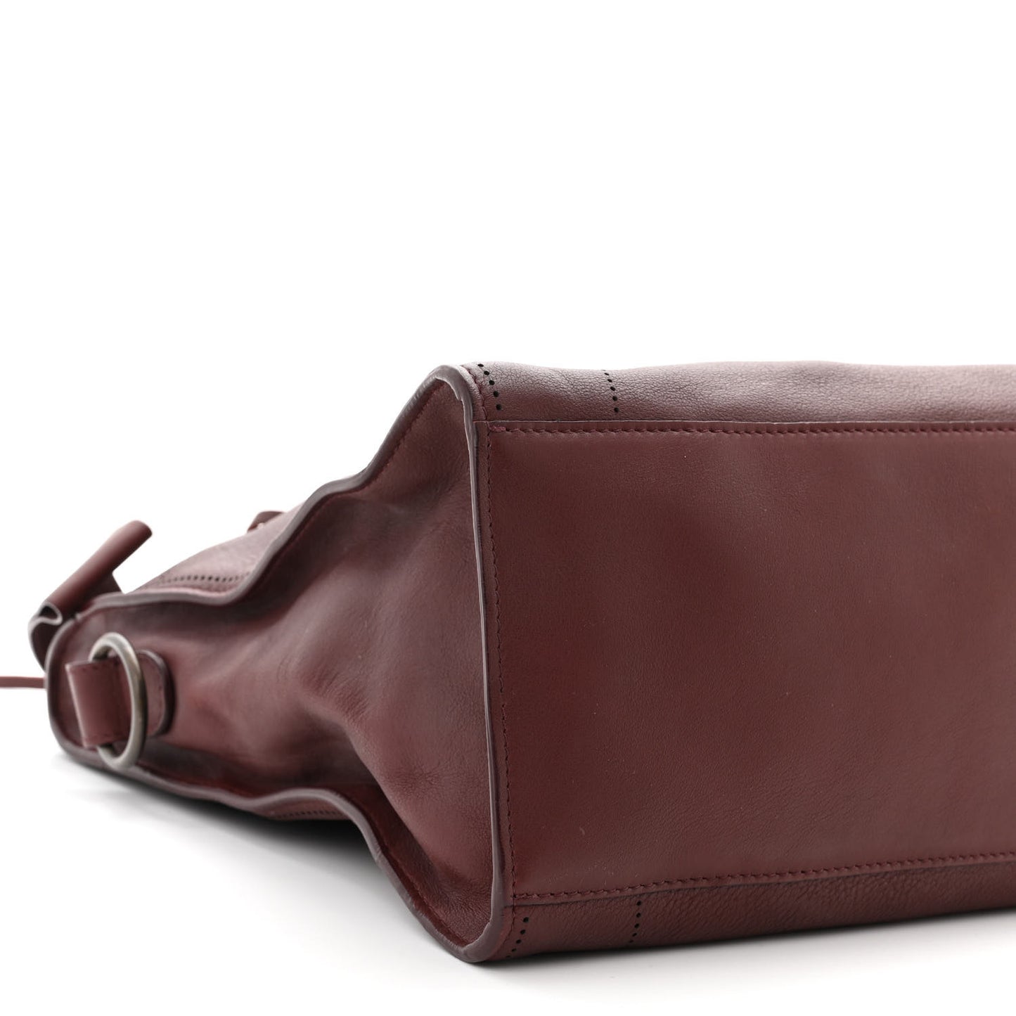 Veau Soyeux Perforated Blackout Hardware City Rouge Bordeaux