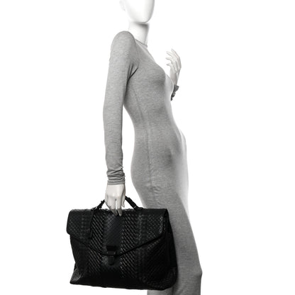 Bottega Veneta Intrecciato VN Briefcase Black 2 of 15
