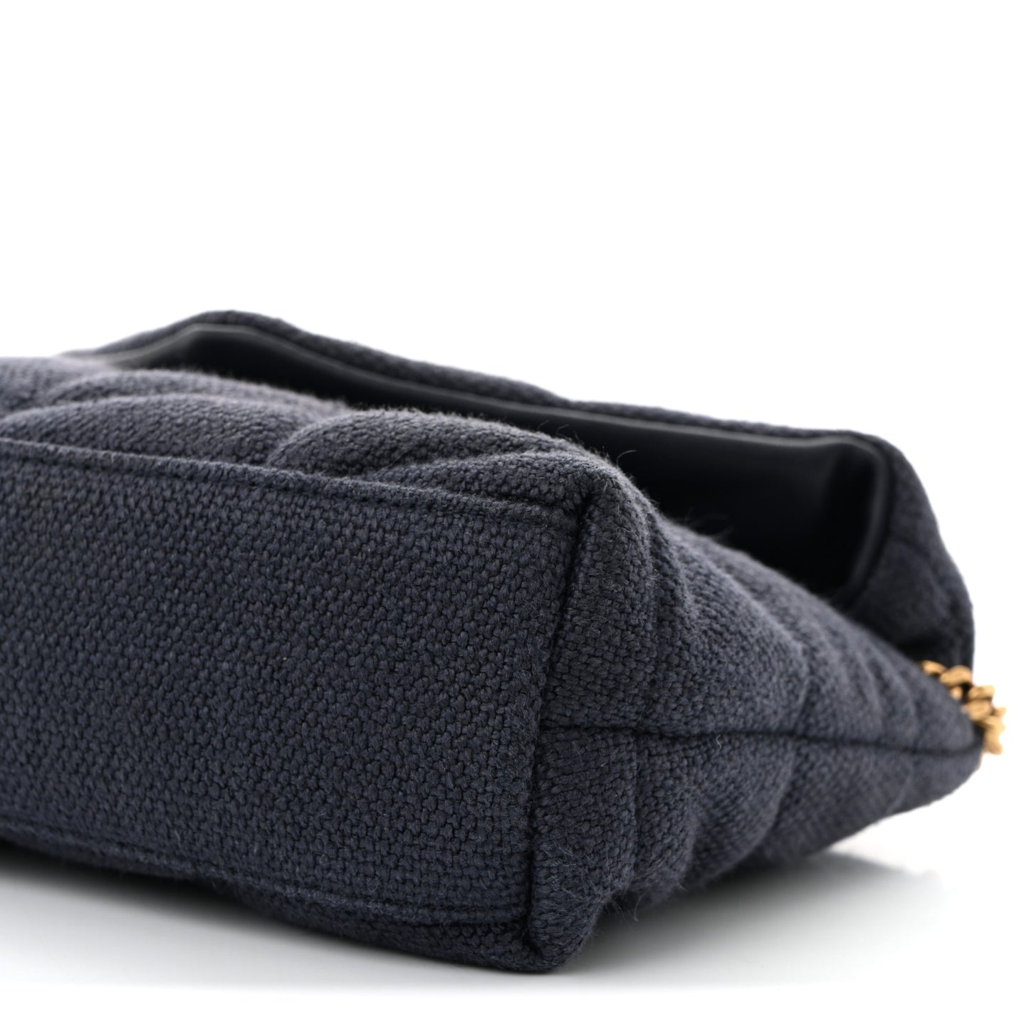 Canvas Quilted Toy Loulou Puffer Monogram Chain Satchel Deep Marine
