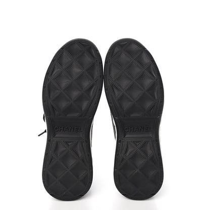 Chanel Velvet Calfskin Mixed Fibers CC Sneakers 39 Black 5 of 9