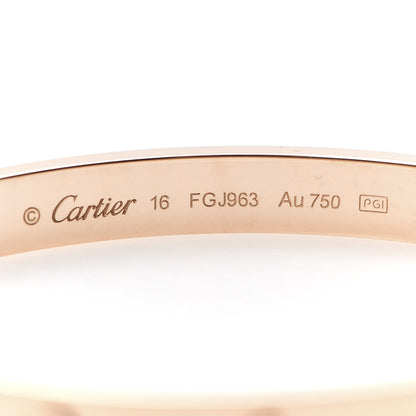 Cartier 18K Pink Gold LOVE Bracelet 16 5 of 7