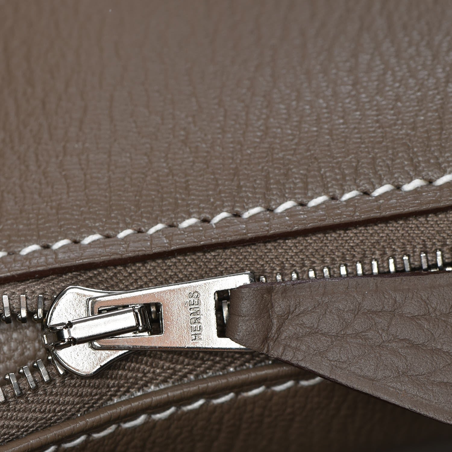 Hermes Taurillon Clemence Birkin 35 Etoupe 11 of 29