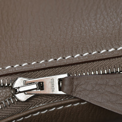 Hermes Taurillon Clemence Birkin 35 Etoupe 11 of 29