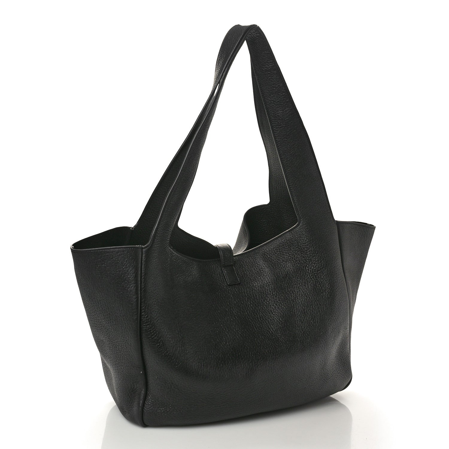 Saint Laurent Grained Deerskin Bea Tote Black 2 of 11