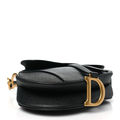 Christian Dior Grained Calfskin Saddle Bag Black 4 of 10