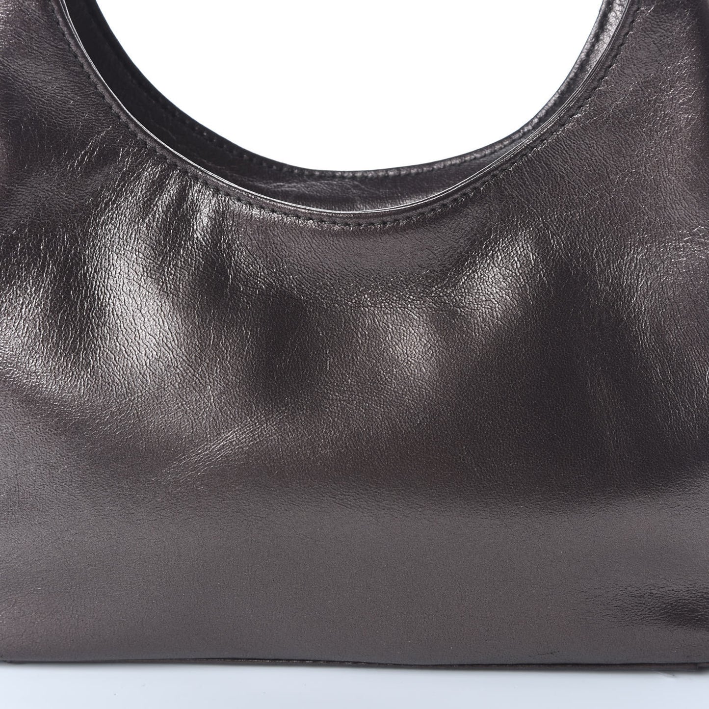 Metallic Nappa Mordore Tote Fumo