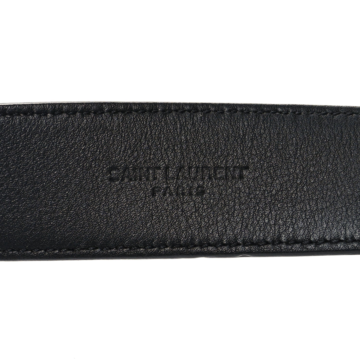 Saint Laurent Smooth Calfskin Monogram Square Buckle Belt 100 40 Black 3 of 6