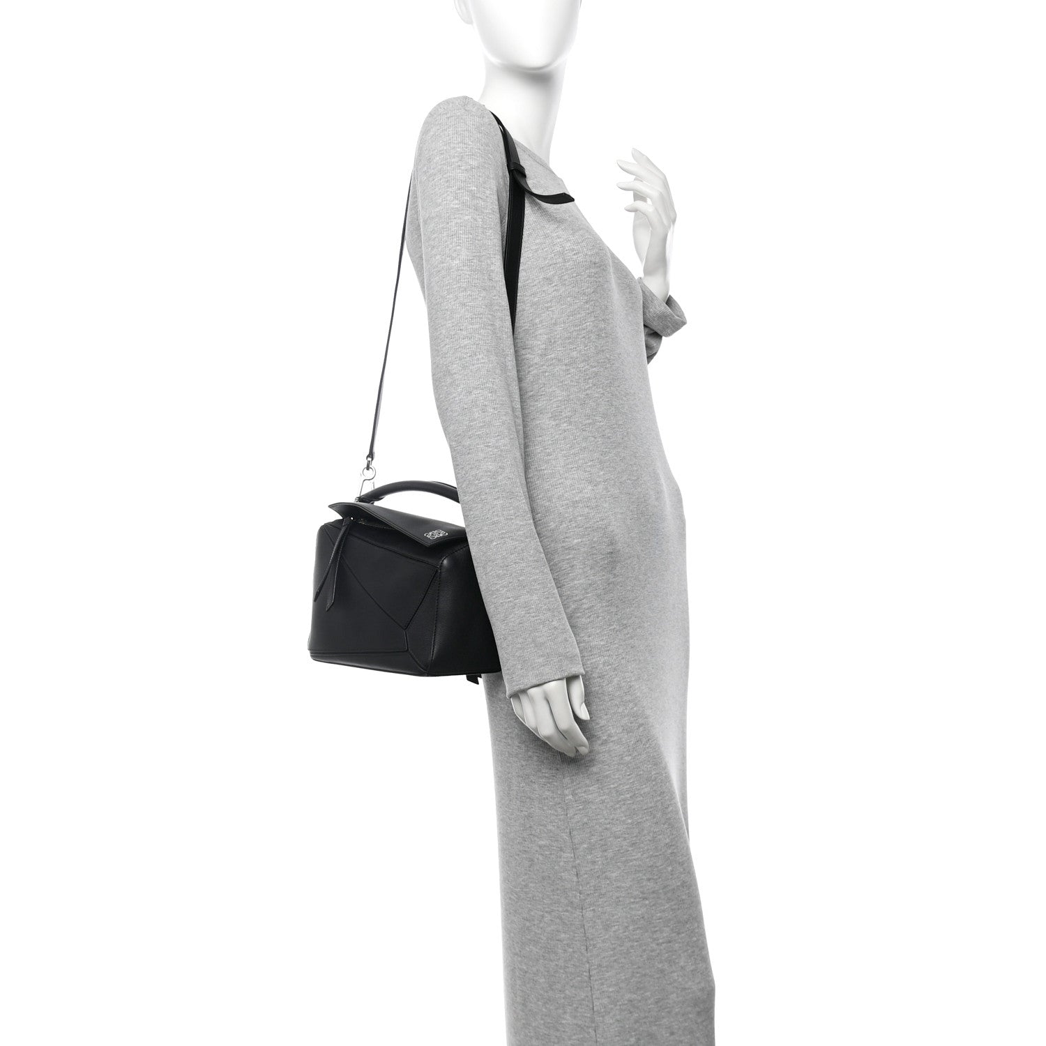 Loewe Calfskin Small Puzzle Bag Black 2 of 14