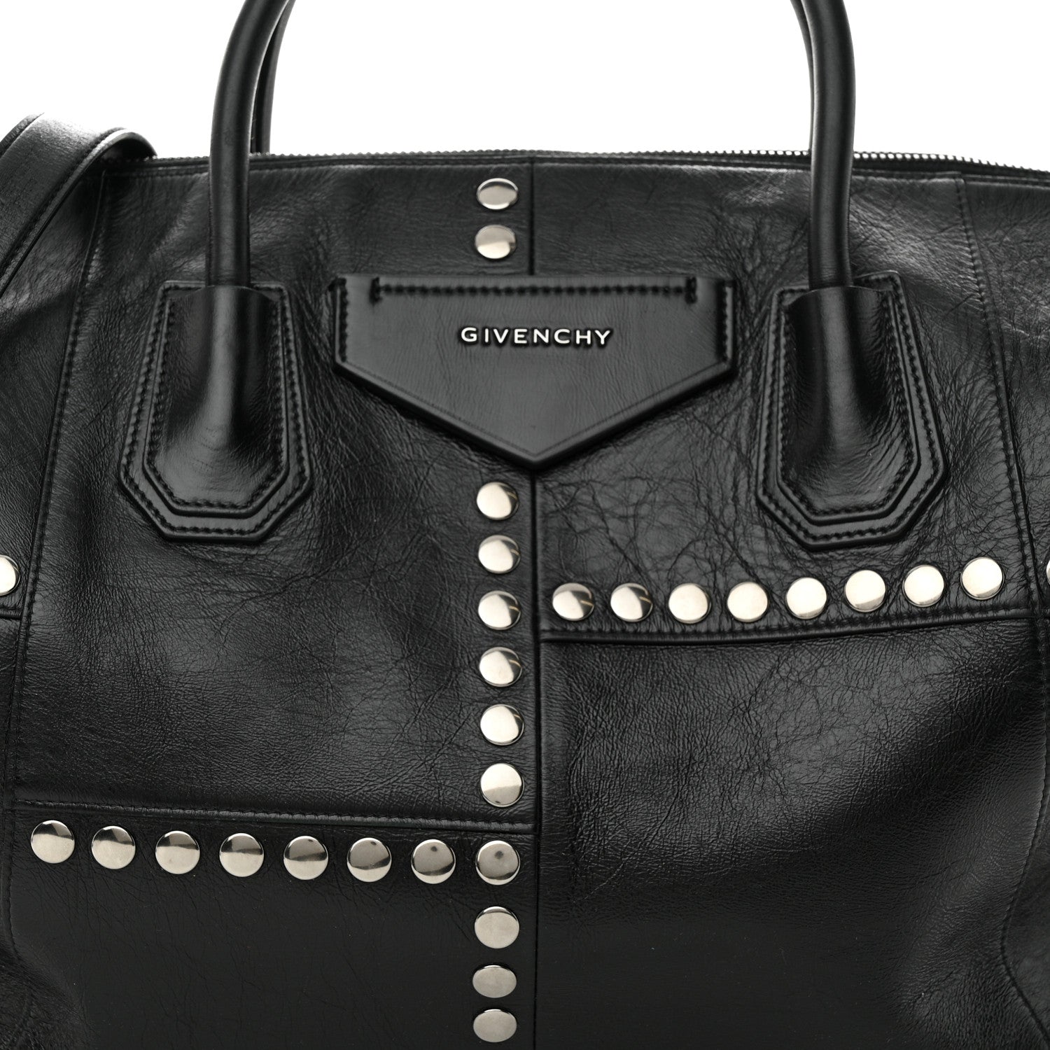 Givenchy Smooth Calfskin Medium Studded Soft Antigona Black 7 of 9