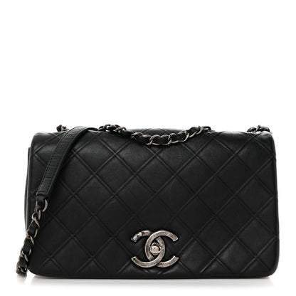 Chanel Calfskin Diamond Embossed New Chic Flap Black 1 of 10