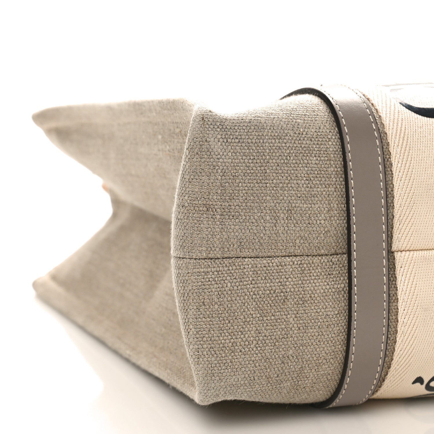 Chloe Linen Calfskin Medium Woody Ribbon Tote Grey 7 of 8