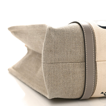 Chloe Linen Calfskin Medium Woody Ribbon Tote Grey 7 of 8