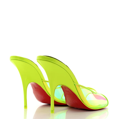 Christian Louboutin PVC Just Arch 100 Slide Sandals 38.5 Neon Yellow 4 of 7