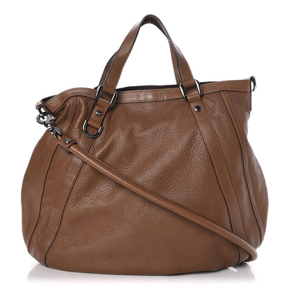 Gucci Pebbled Calfskin Medium Abbey Convertible Tote Brown 1 of 10