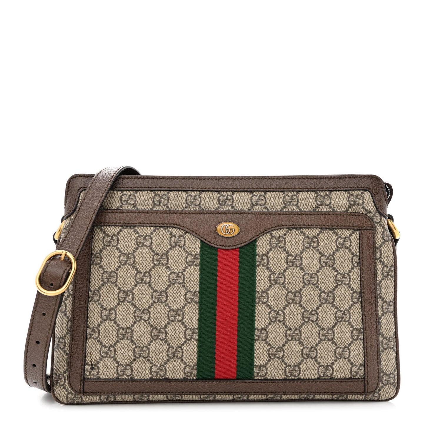 GG Supreme Monogram Web Medium Ophidia Shoulder Bag Beige New Acero