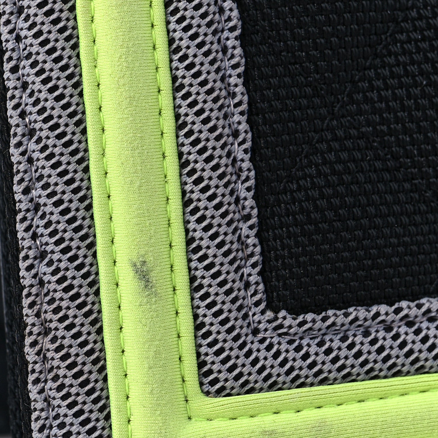 Chanel Canvas Quilted Medium Fluo Boy Flap Black Grey Yellow 9 of 9