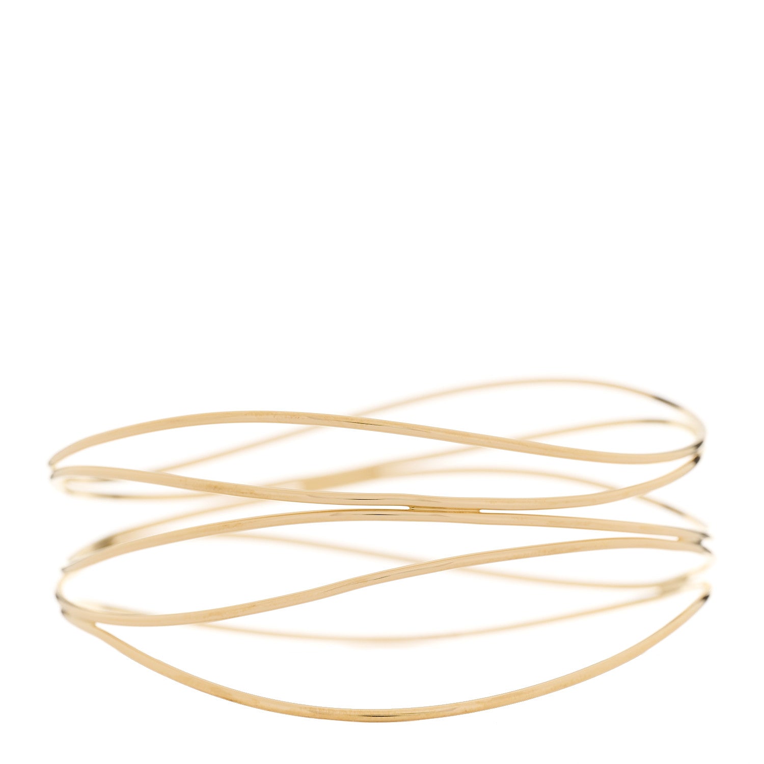 Tiffany 18K Yellow Gold Elsa Peretti Wave Five-Row Bracelet 1 of 4