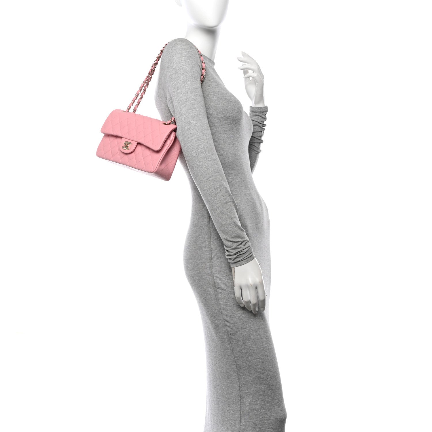 Chanel Caviar Quilted Small Double Flap Pink 2 of 11