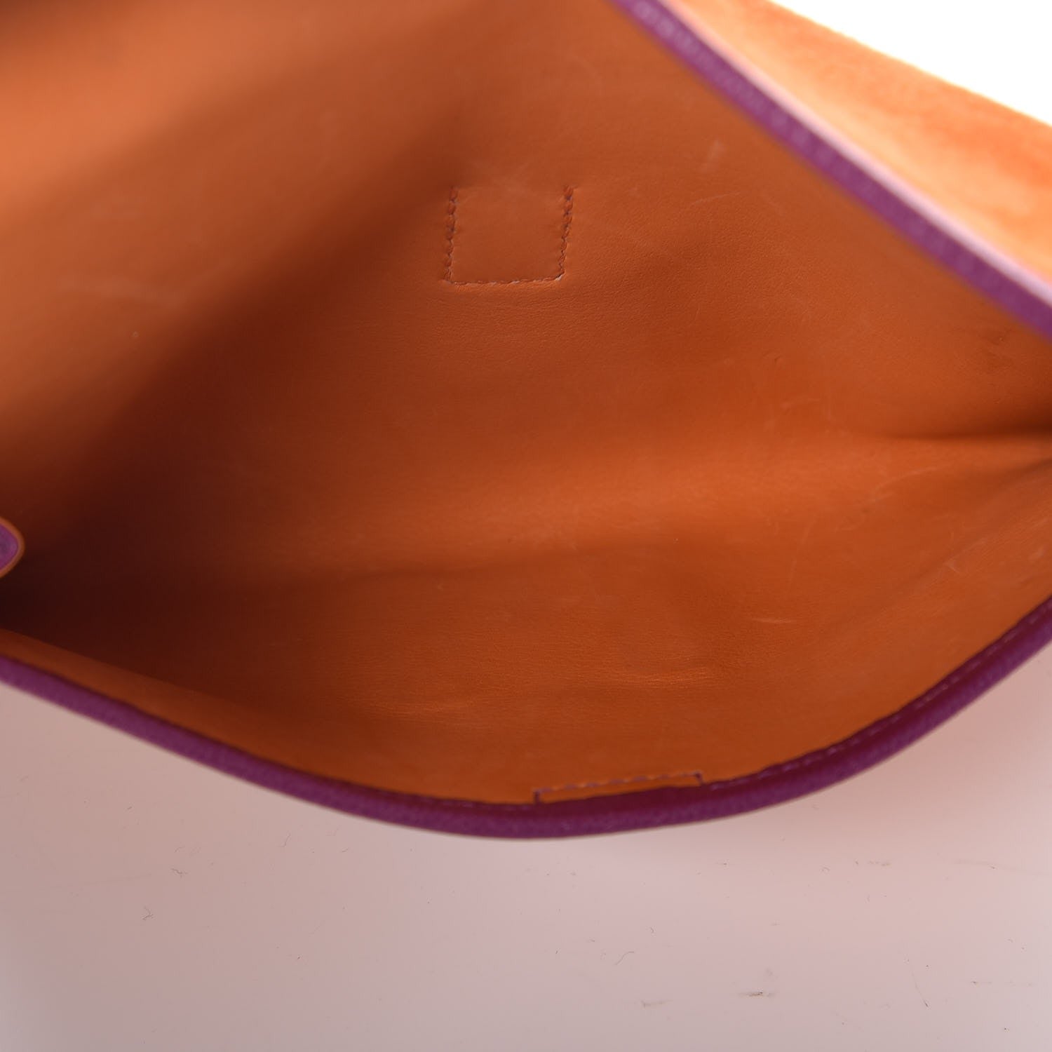 Hermes Veau Doblis Suede Chevre Mysore Mini 20 Jige Clutch Orange Cyclamen 8 of 13